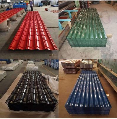 0.45mm Thickness PPGI Corrugated Metal Roof Tiles RAL Blue Wave for Roof Top strength Steel Plate