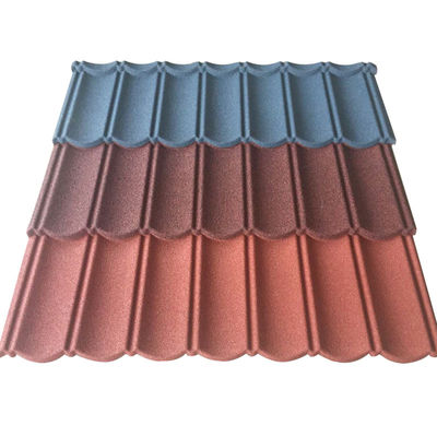 SGCC/CGCC/TDC51DZM/TDC52DTS350GD/TS550GD/DX51D Z Q195-q345 Lower Noise Natural Colored Stone Coated Metal Roofing Tile