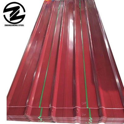 Ral 9016 Color Coated Corrugated Roofing Sheet for Building Paint Top 15-35Microns Tolerance ±1%