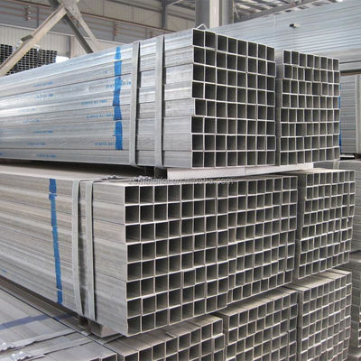 Galvanized Square and Rectangular Steel Pipes with Hardness Mid Hard 1-12m Length
