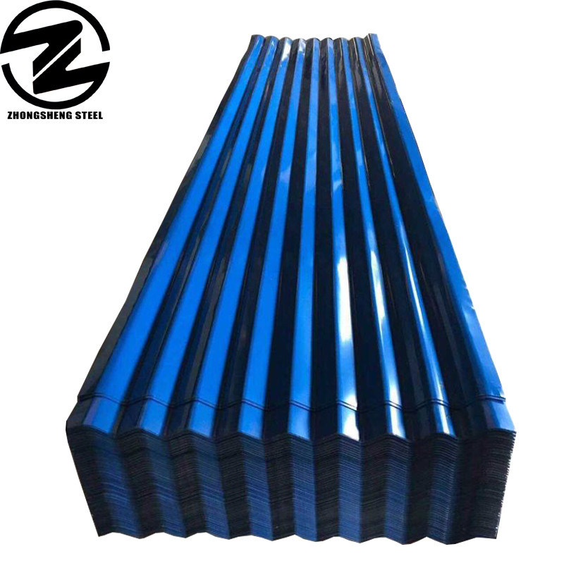 0.45mm Thickness PPGI Corrugated Metal Roof Tiles RAL Blue Wave for Roof Top strength Steel Plate